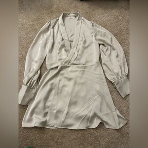 ARITZIA Babaton Cream Wrap Dress